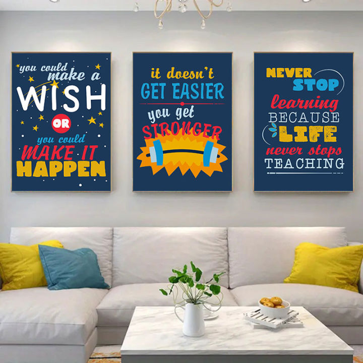 Fashion Modern Inspirational Quotes Canvas Art Poster Motivational ...