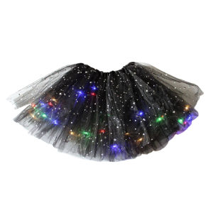 LED Glowing Light Skirts Fairy Costume For Girl Light Up Princes Skirt Glow Party Costume Cosplay