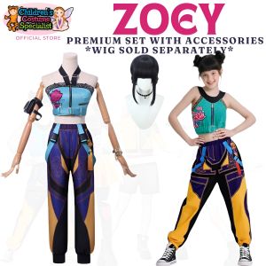 K-POP Demon Hunters Kids Rumi Zoey Mira Costume Jacket Outfit Suit with Accessories Full Suit Halloween Set