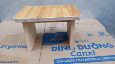 Ghế Đẩu Gỗ Tự Nhiên Chống Nước Cao Cấp Việt Nam 30x20x20cm