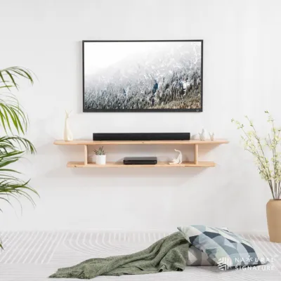 Natural Signature 4853 Lengthy Hanging TV Shelf/solid wooden hanging shelf/壁挂式电视架/实木挂架 #TC #WD #SNS