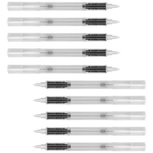 10pcs DIY Refillable Ink Tube Markers Empty Tube Visible Ink Level Lightweight Design Creative Writing Tool Visible Ink