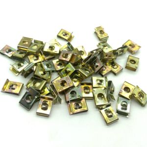 Motorcycle Body Clip With Screw Bolt Flairing Body Bolt Screw Nut Accessories Car Anti-rust Self Tapping Metal U-Type Clips Fasteners Auto Bumper Protection Buckle Repair Tools mudguard modification clip Car Fender Trim Panel Fasteners 50set