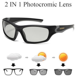 แว่นกันแดดโพลาไรซ์ 2 In 1 แว่นตาโฟโตโครมิก UV400 สำหรับผู้ชายและผู้หญิง เหมาะสำหรับชายหาดและการเดินทาง แว่นตาแฟชั่น เหมาะสำหรับการขับรถ ตกปลาและปั่นจักรยาน แว่นตา Hking BS949