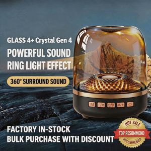 Bluetooth Speaker Subwoofer Colorful Glass Home Wireless Computer Speaker Stage Speaker manhattan