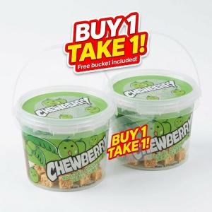 [COD CHEWBERRY Coconut Jelly Cubes 350g Bucket - Roasted Coconut Coated Juicy Gummy Candy Soft Candy for Snack Time & Parties Prefect for Gift and Party Lootbag