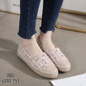 รองเท้า รุ่น L202-751 รองเท้าสลิปออน รองเท้าแฟชั่น ผู้หญิง รัดส้น วัสดุหนังเทียม สไตล์เรียบหรู หลากสี สินค้าคุณภาพ พร้อมส่ง