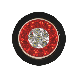 2PCS 5 Inch 16 LED Lampu Belakang Truk 24 Volt Bulat 12 Volt Universal Lampu Stop Rem Belakang LED Truk 12V 24V