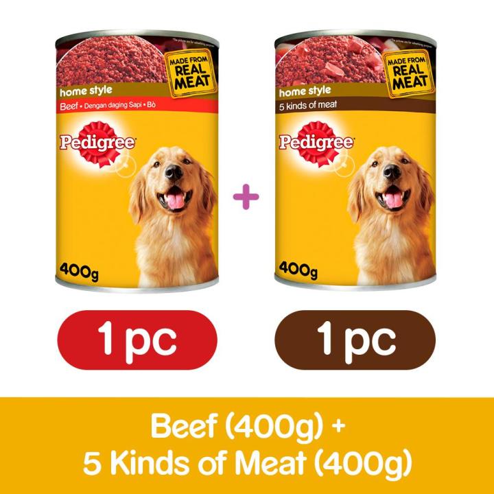 PEDIGREE Dog Food Wet Dog Food Can with 5 Kinds of Meat and Beef