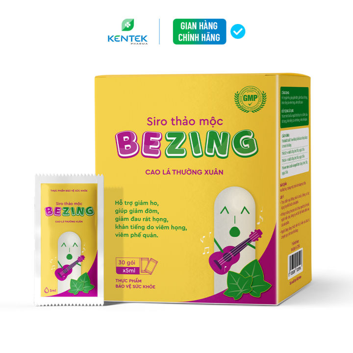 Siro ho thảo mộc BEZING bổ phế, giảm ho (Hộp 30 gói x 5ml) | Lazada.vn