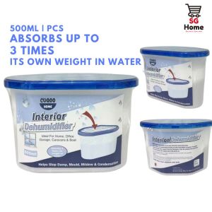 Dehumidifier Moisture Absorber Anti Molding Odours Removal Disposable 550ml