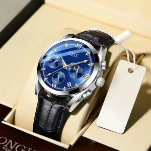 Jam Tangan Pria Bercahaya Bisnis Fashion Versi Korea Pelajar Tali Jam Kuarsa Tahan Air Trendi Non-mekanis