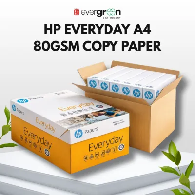 [SG] HP Everyday A4 80gsm Copy Paper (FSC certified) - 500 sheets/ream | MAX 2 CARTONS/ORDER [Evergreen Stationery]