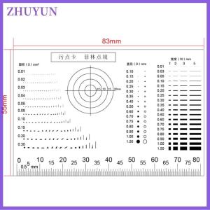 ZHUYUN Gauge Point Gauge Transparent Film Stain Card Comparison Card Stain Crack Contrast PET Dot Line Surface Quality Inspection
