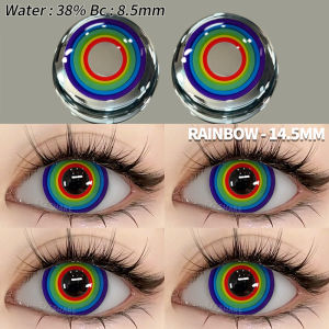 Menyinarimu Softlens Mata Rainbow Soflen Cosplay Lensa Kontak Normal 14.5MM Air Softlens Softlens