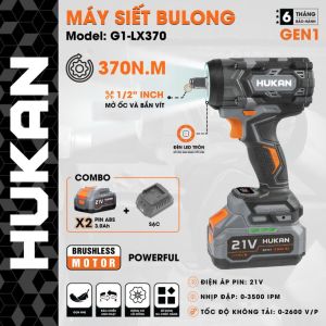 Máy siết bulong pin (GEN1) G1-LX370 HUKAN