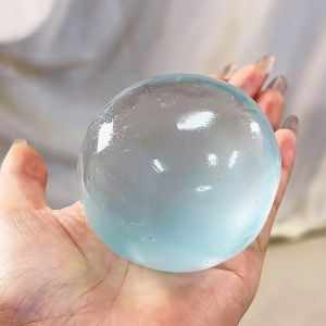 Green Apple Stress Ball Soft Transparent Maltose Squeeze Toy Creative Stress Relief Slow-rebound Decompression Toy for ADHD Autism Relax