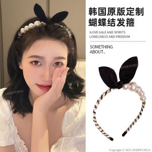 Rabbit Ears Headband 🎀 小兔耳朵发箍 Cekak Rambut Riben Mutiara Comel Cute Vintage Mori Hairband Woman Fashion Hair Accessories