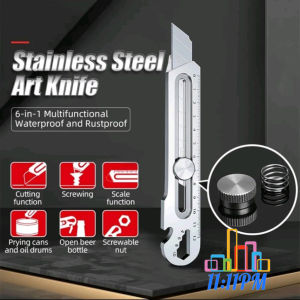 PISAU CUTTER TAJAM BESAR MULTIFUNGSI BAJA CUTER BESI STAINLESS ANTI KARAT BAHAN TEBAL BAGUS SERBAGUNA
