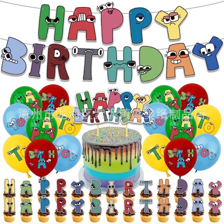 Jason Alphabet Lore Theme kids birthday party decorations banner cake ...