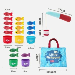 Kids Fishing Game Cloth Number Counting Sensory Baby Toys Baby Fishing Toy Color Sorting Toys Baby Fishing Toy
