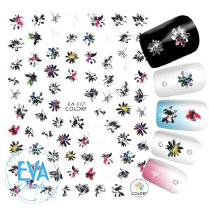 Sticker Dán Móng Tay 3D Dạng Decal Dán Móng Chống Nước Hoạ Tiết Bông Hoa Floral Flowers CA517