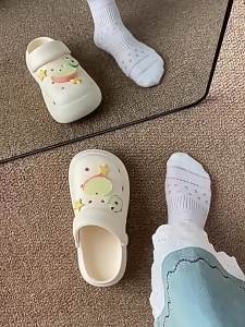 [Free Shipping] Cute Cartoon Student Super Adorable Clogs 2026 Spring/Summer New Thick-Soled Non-Slip Dual-Wear Closed-Toe Sandals For Women