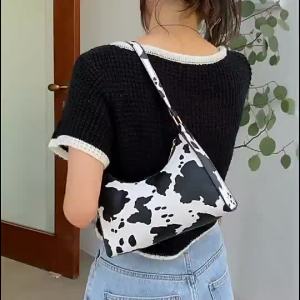 Yogodlns Summer Shoulder Bags for Women Ze Underarm Handbags PU Leather Leopard Armpit Purse