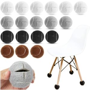 LUSIT 4Pcs Wear Resistant Chair Table Leg Covers Protective Sleeve Anti-noise Floor Protective Pad Enduring Tennis Shape Dining Table Socks Home Use