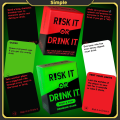 Risk IT OR Drink Card Game Ultimate Party Bundle - Fun Drinking Games for Parties, Pregame, Game Night, College, Hilarious Dares & Questions 18+UP. 