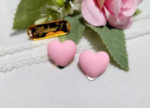 Hijabnur1- Sepasang Anting Klip Hijab Bentuk Love -  Anting Jepit Hijab