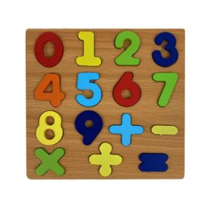 Mainan Puzzle Kayu 3D Huruf Angka Bentuk Geometri
