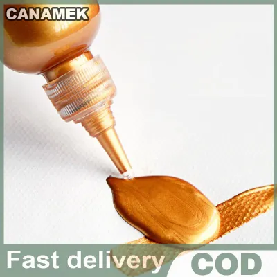 CANAMEK 60ml สีทองสีอะคริลิคสีกันน้ำไม่ซีดจางสี DIY ทาสี