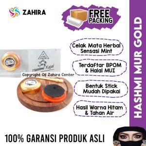 Celak HASHMI MUR GOLD Bubuk Warna Hitam Bagus Untuk Kesehatan Mata & Mempercantik Tampilan Wajah