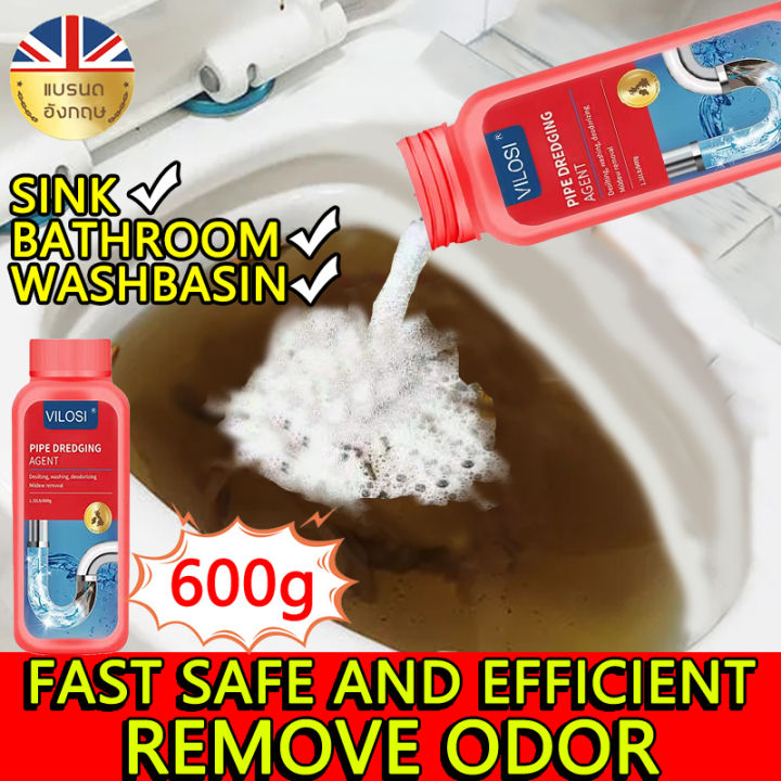 ✔Quickly unclog pipes✔vilosi clogged remover drainage 600g Can dissolve residues, oily hair etc. For toilet bathroom kitchen pipe blockage liquid sosa toilet bowl cleaner deodorizer drain cleaner clog remover sink clogged remover anti clog for toilet bowl