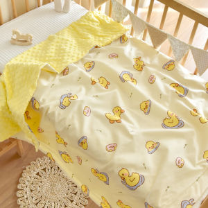 รถเข็นเด็กผ้าคอตตอนเนื้อบางสำหรับผ้าห่มสบาย3D ผ้ากำมะหยี่เนื้อบางสำหรับฤดูร้อนผ้าเช็ดตัวชุดเครื่องนอนเด็ก