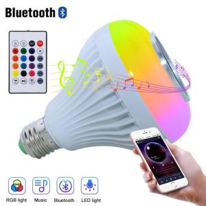 RGB Bluetooth Âm Nhạc Bóng Đèn Loa 110V 220V E27 LED Bóng Đèn Ánh Sáng Không Dây Điều Khiển Từ Xa Ma Thuật Bóng Với Âm Thanh Đầy Màu Sắc Đèn Sân Khấu Zweicx