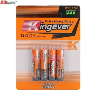 Kingever Extra Heavy Duty Battery AA or AAA 4pcs/1pad new