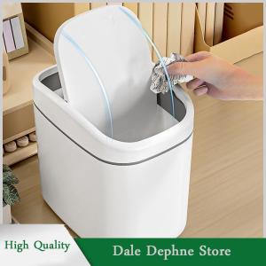 [Dale Dephne] ถังขยะพลาสติกขนาดเล็กถังขยะขนาดเล็กพร้อมฝาปิดแบบเขย่าสำหรับใช้ในบ้านสำนักงานถังขยะทำความสะอาดในครัวเรือน