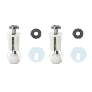 Toilet Seat Cover Hinges Screws Toilet Top Fixing Screw Bolts Nylon and Stainless Steel Durable 2PCS