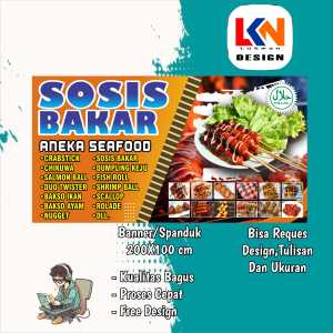 Spanduk Banner sosis Bakar custom model a