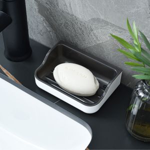 Locaupin Multipurpose Wall Mounted Soap Bathroom Storage Organizer with Drainer Holes Hanging Rack Water Proof Dispenser