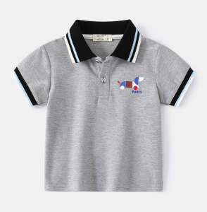 พร้อมส่งจากไทย เสื้อโปโลเด็ก เสื้อคอปกเด็ก เสื้อเด็กผู้ชาย เสื้อผ้าเด็กผู้ชาย แขนสั้น ผ้าปิเก้ เนื้อผ้านุ่ม ระบายอากาศดี  อายุ1-5ปี