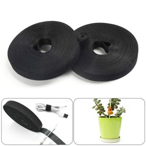 3M Nylon Adhesive Fastener Tape Magic Hooks Loops Cable Ties Clip Wire Line Finishing Velcroing Strap Sticky Ribbon 1Roll 3m Vegetable Flower Plant Tapes Purpose Head phone Line Cable Ties Nylon Garden Support Accessories