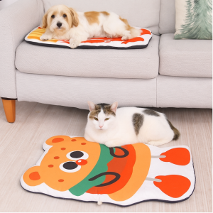 CUBBY Wear-resistant Pet Summer Cooling Mat Cartoon Food Pattern Breathable Pet Ice Pad Pet Bed No Stick Pet Sleeping Mat Dog