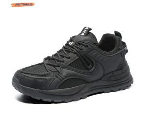 Sepatu Sneakers Pria Trackers Abu Hitam Tracking - E10 LUCKY casual shoes