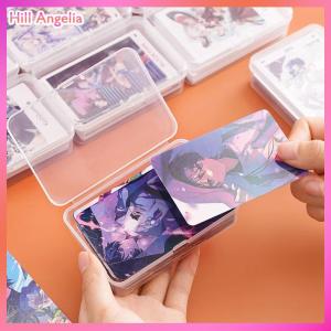 [Hill Angelia] New Transparent Plastic Storage Box Photocards Small Card Storage Box Desk Organizer Box Classification Box Stationery