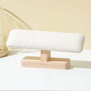 IIU Single Layer Bracelet Display Stand Wooden Velvet Jewelry Organizer Bar Fashion T-bar Jewelry Chain Holder Bangle Scrunchie