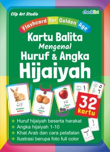 Flashcard Golden Age Kartu Balita Mengenal Huruf dan Angka Hijaiyah Full Color