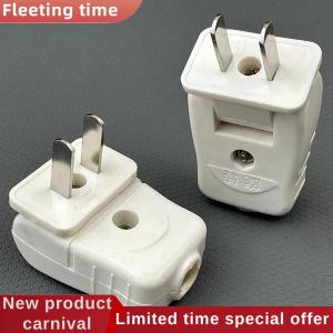 Fleeting time 1 5PCS Home Socket DIY Accessories 180 Degree Rotary Power Plug American Connection With Two Flat Foot Joint
